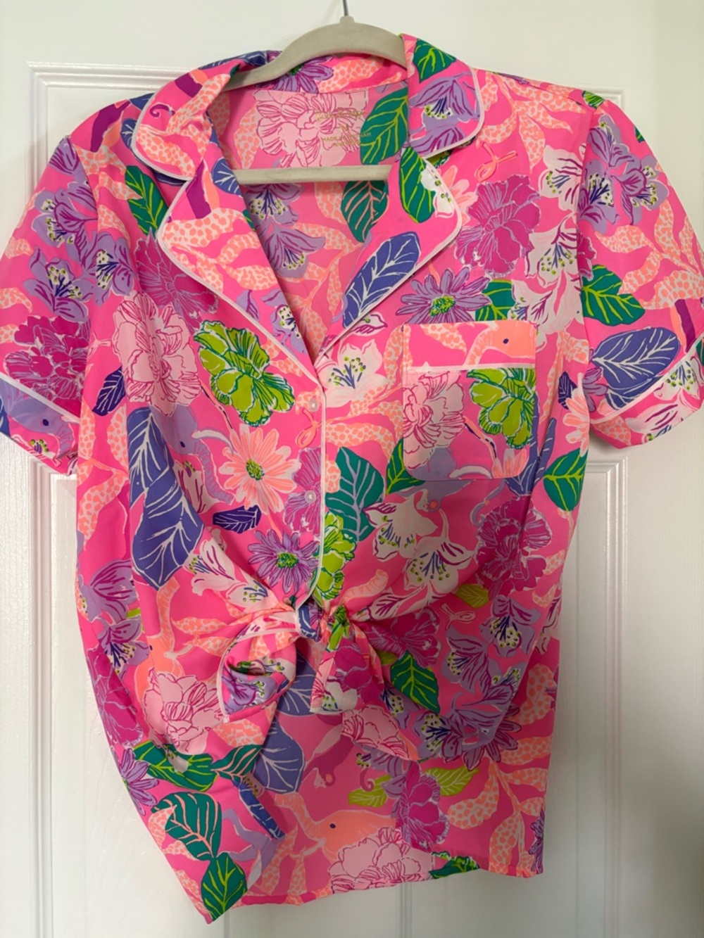 Lilly Pulitzer Pink Floral Button-Up Shirt